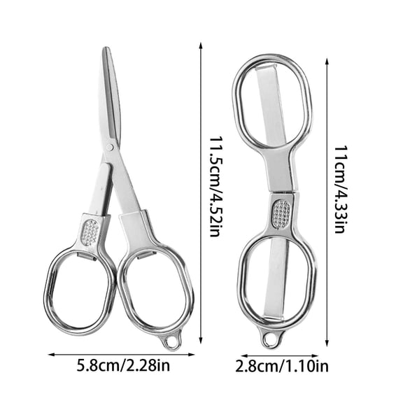 Yulucky Folding Scissors,Portable Mini Folding Scissors Stainless Steel Travel Pocket Scissors 4.5 Inch for Tape Paper Fabric Hair Keychain,Kitchen