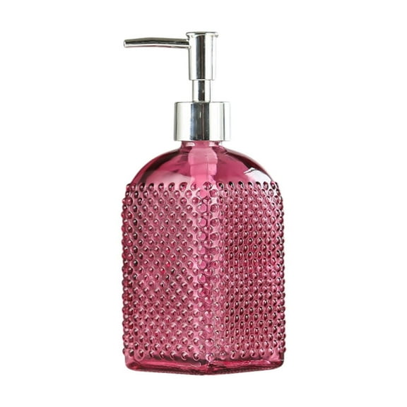 Yulucky Glass Bottles Glass Hand Soap Dispenser Bottle 300ml Refillable Bathroom Lotion Container 1 Count|Glass,Blue