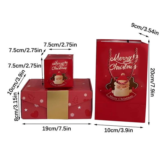 Yulucky Jumping Box Surprise Gift Box Set with 12 Bounce Boxes Gift Bag for Christmas Birthdays Proposals|Paper,Red