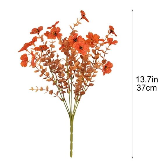 Yulucky Morning Glory Wall Hanging,Artificial Violet Plastic Flowers for Home Decor-13.7 Inch Realistic Fake Plants for Weddings Parties Office Garden Vase