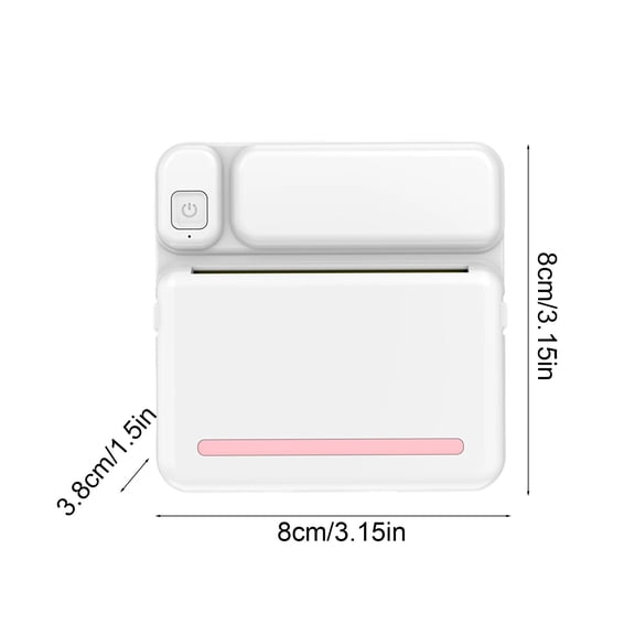 Yulucky Pla Sticprinter,Portable Mini Pocket Printer-Bluetooth Thermal Inkless Printer for Notes & Stickers 1 Roll Paper Included 3.14x3.14x1.49in 1200mAh