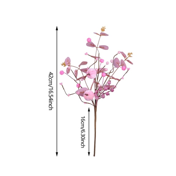 Yulucky Plastic Cuttings Pumpkin Cuttings for Decorating Thanksgiving Faux Pumpkins 42 cm 16.54 Inch Pink Plastic Foam|Plastic,Pink