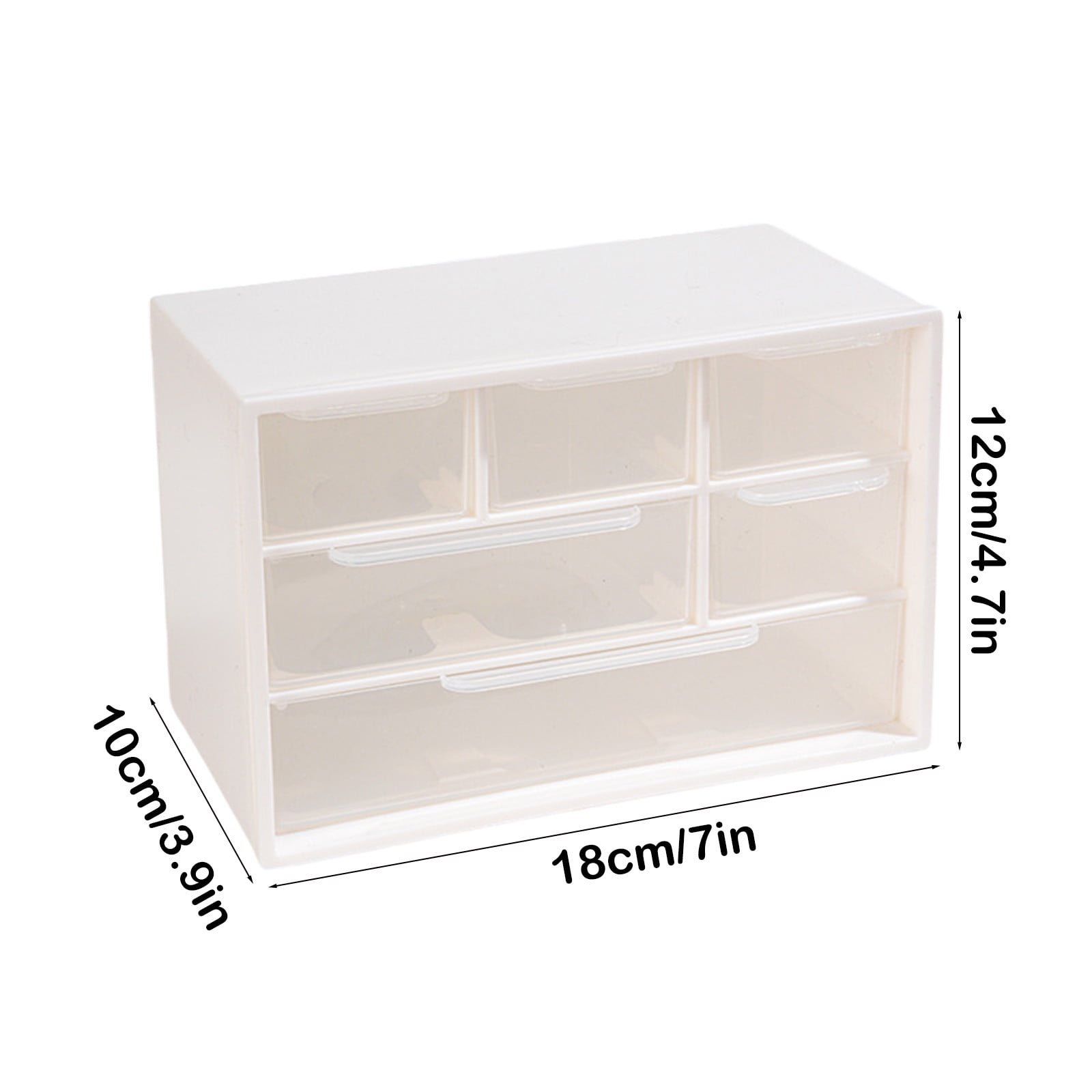 Yulucky Plastic Desk Storage Box,Clear Jewelry Organizer Box with ...