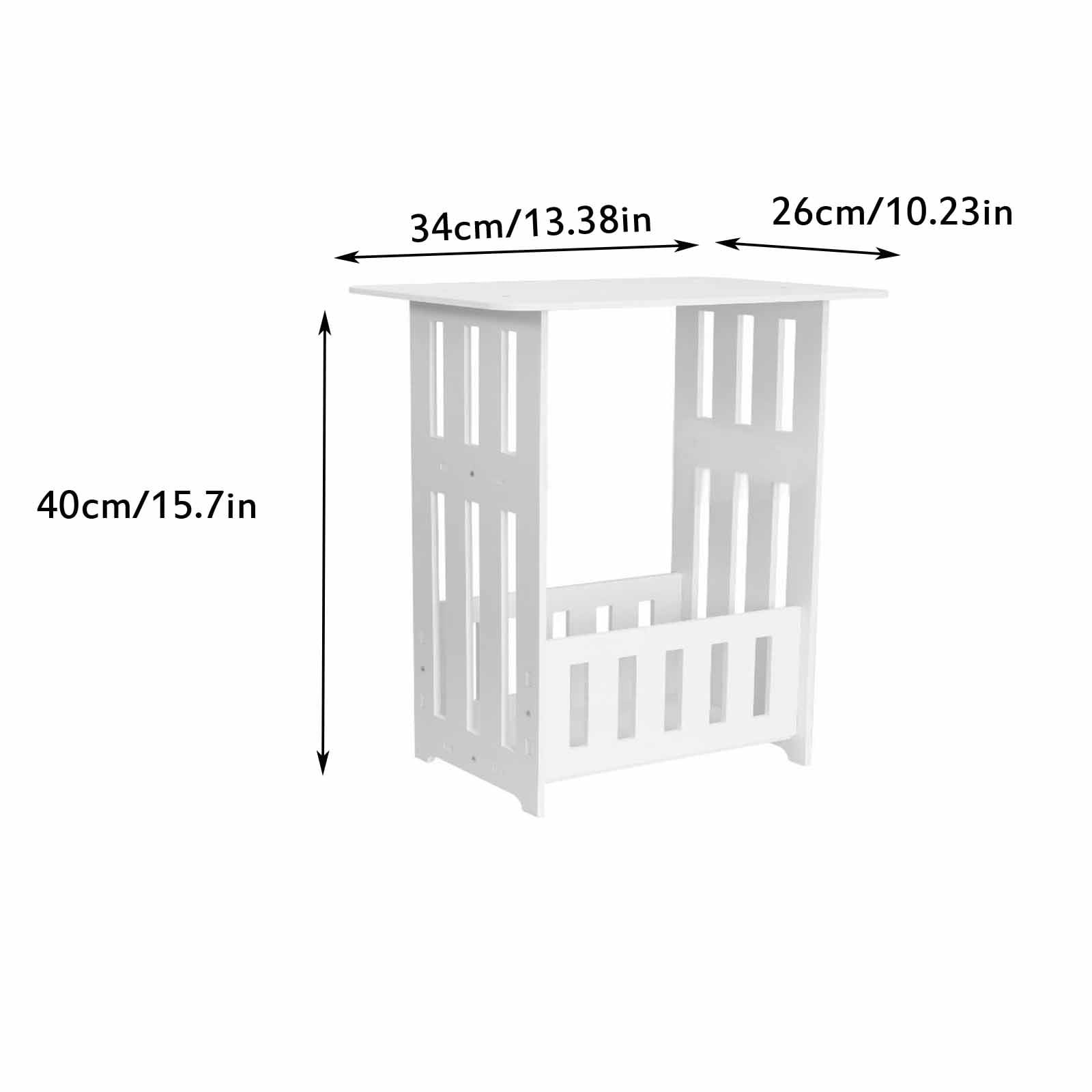 Yulucky Pvc Small Square Table Storage Rack White PVC Small Coffee ...