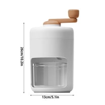 Yulucky Shaved Ice Machine,Hand Operated Shaved Ice Maker Portable 500ml Stainless Steel Blades for DIY Summer Treats Fast Crushing Easy to Use,Kitchen