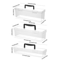 Yulucky Storage Box Transparent Portable Plastic Tool Box with Snap Lid for Screw Accessories Storage 1 Count|Plastic,Black