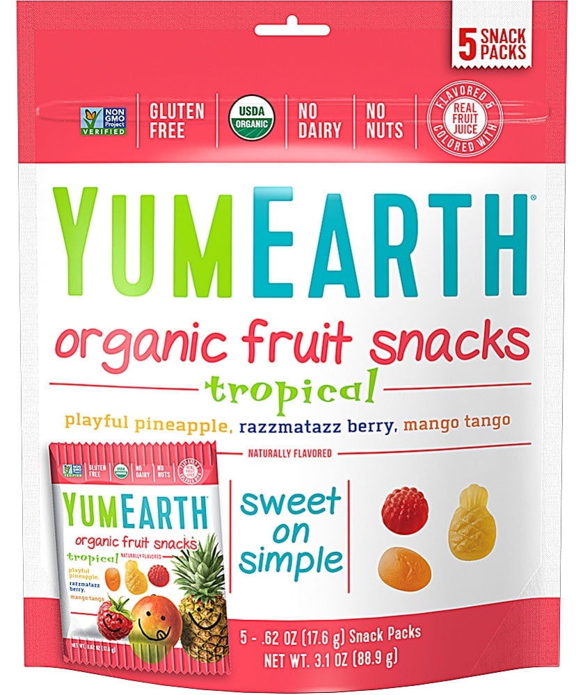 Yum Earth Organic Fruit Snacks Tropical 5 Pack