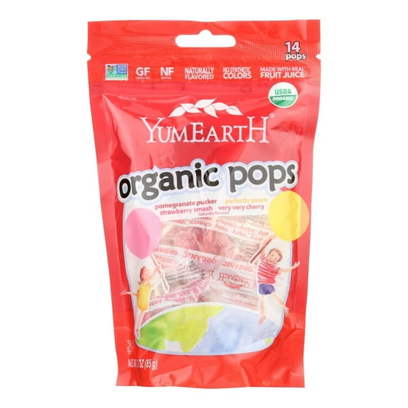 Yum Earth Organic Lollipops 14ct, 3 oz | Pack of 6