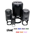 thumbnail image 1 of Yum Food Cooking Fun Text Self-Inking Rubber Stamp Ink Stamper - Yellow Ink - Small 3/4 Inch, 1 of 7