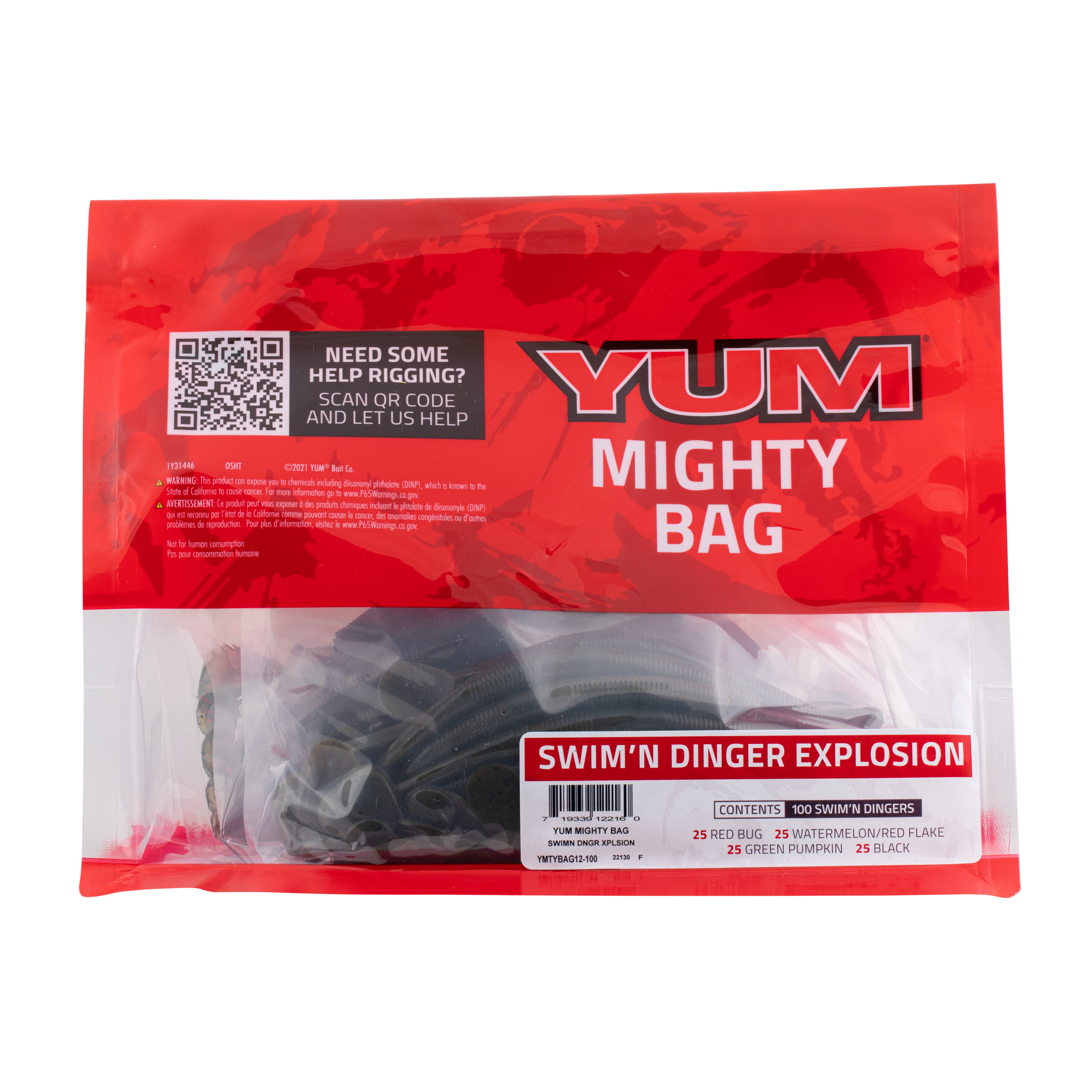 YUM Mighty Bag 100 Count All Time Favorites Soft Baits - Walmart.com