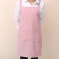 thumbnail image 1 of Yum Time Cotton Pink Apron,Fashion Cotton Adjustable Bib Apron For Men & Women Kitchen Cooking Apron With Pockets,Apron * 1, 1 of 3