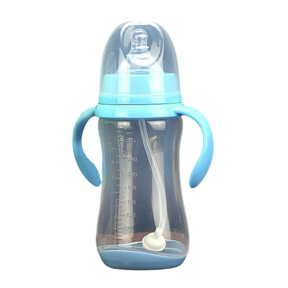 Yum Time Cup, Bottle,300Ml Wide Caliber Pp Baby Bottle with Handle Anti Drop Anti Flatulence Plastic Baby Bottle,Glass&Bottle,1Pc Plastic Milk Bottle