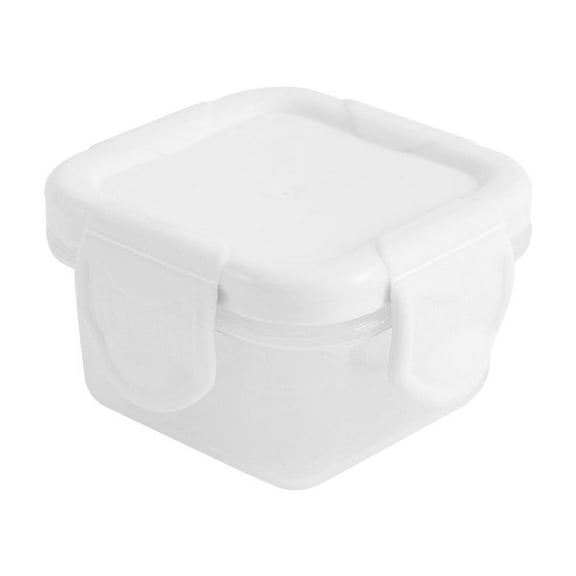 Yum Time Food Storage,Mini Plastic Food Storage Containers with Lids Small Airtight Containers Square School Lunch Containers for Children Leftover Food Containers,1*Storage Box