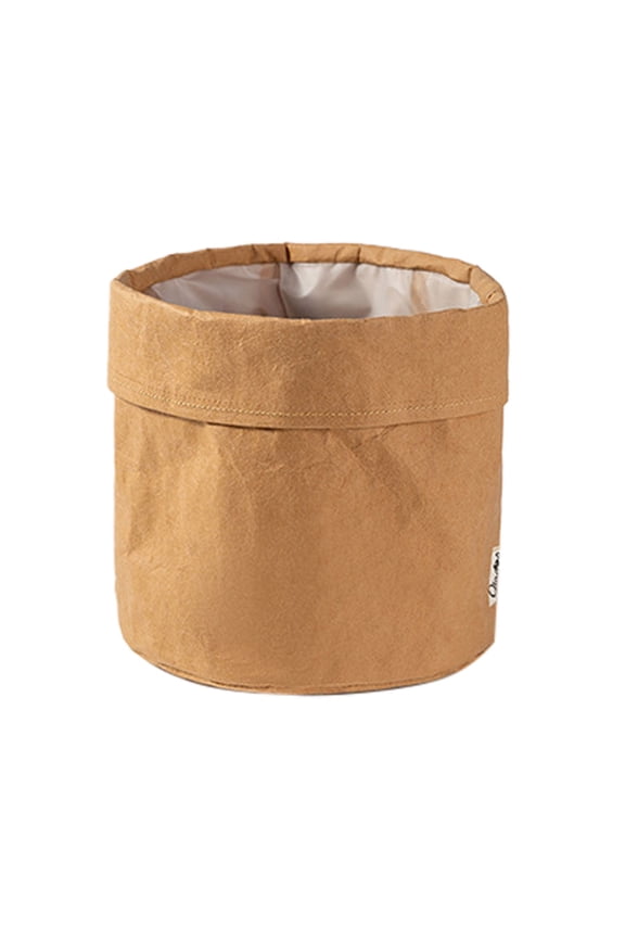 Heavy-Duty Paper Bag Flower Pot - Reusable Store Produce Kraft Paper Sustainable Shopping Bag For Organizing Pantries Or Kitchens,Paper Kitchen Fridge Storage Bag Washable Leather Paper