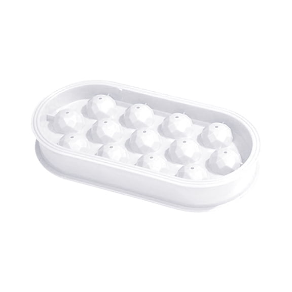 Yum Time Ice Tray,Stackable Round Ice Cube Tray Set with Lid & – Create 4~13Pcs Round Ice Ice Trays for Freezer Is Easy To Release & Sturdy– Small Pellet Ice Maker for Drinks,1X Home Ice Cube Mold