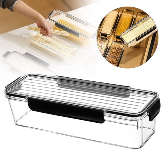 Yum Time Noodle Storage Box Grade Storage Can Pasta Canned Box Cereals Sealed Jar Kitchen Pantry Organizer For Noodles Flour & Dry,1 Pc Noodle Box