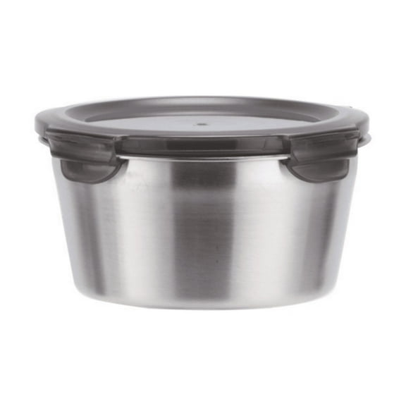 Yum Time Round Stainless Steel Food Storage Container With Lid,Round Grade Stainless Japanese Fresh Keeping Box,1 Bowl
