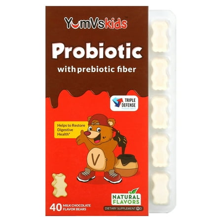 Yum V's Probiotic Plus Prebiotic Fiber Vanilla - 40 Bears