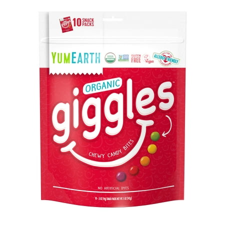 YumEarth Gluten Free, Vegan & Organic Giggles Candy Bites, 2.5 oz, 5 Ct