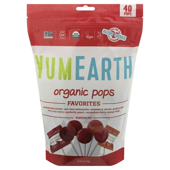 YumEarth Lollipops Family Size 8.5 oz (Pack Of 12)