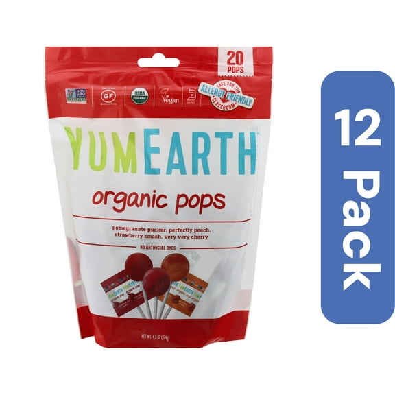 YumEarth Lollipops Fruit 4.2 oz (Pack Of 12)