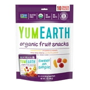 YumEarth Organic Candy - Gluten Free, Vegan & Organic Fruit Snacks, 10 Ct