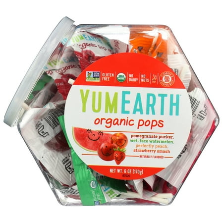 YumEarth Organic Candy- Organic Lollipops Assorted Personal Bin, 26 Ct