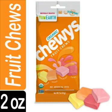 YumEarth Organic Chewys Candy, Gluten Free, Assorted Flavors, 2 oz Bag