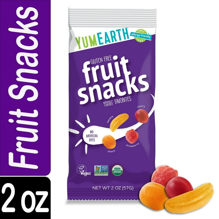 YumEarth Organic Fruit Snacks Gluten Free Assorted Flavors 2 oz