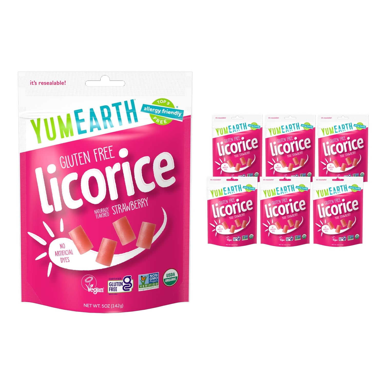 Yumearth - Licorice Og2 Strawberry - Cs Of 6-5 Oz