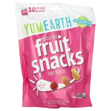 YumEarth Organic Gluten Free, Vegan and Organic Tropical Fruit Snacks, 10 Ct