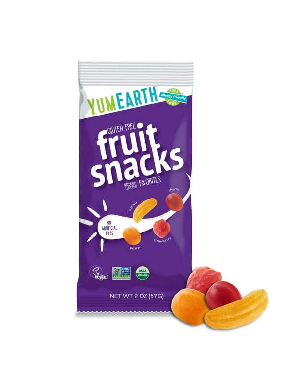 YumEarth Organic Kids Fruit Snacks, Gluten Free, 2 oz Bag