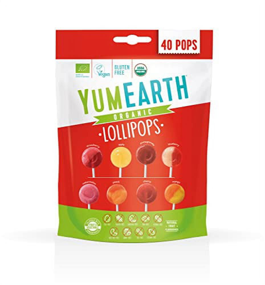 YumEarth Organic Pops Variety Pack, 40 Fruit Flavored Favorites