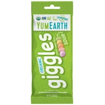 YumEarth Organic Sour Giggles, Chewy Fruit Flavor Candy, Gluten Free, 2 oz Bag