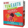 thumbnail image 1 of YumEarth Organic Pops Variety Pack, MDA05&nbsp;60 Fruit Flavored Favorites Lollipops, Allergy Friendly, Gluten Free, Non-GMO, Vegan, No Artificial Dyes, 1 of 5