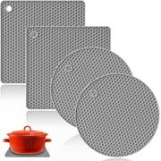 Cheers.US 6Pcs Silicone Trivet Mats Silicone Pot Trivet Heat Resistant Mats  Pot Mat for Countertop, Jar Opener, Spoon Holder, Gripper Pad, Hot Pots and  Pans 