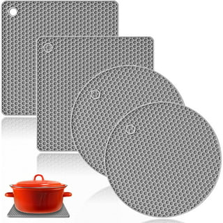 Silicone Heat Resistant Trivet Mat Set of 3 Hot Pan Holder Hot Pads Fl –  ClearFinn