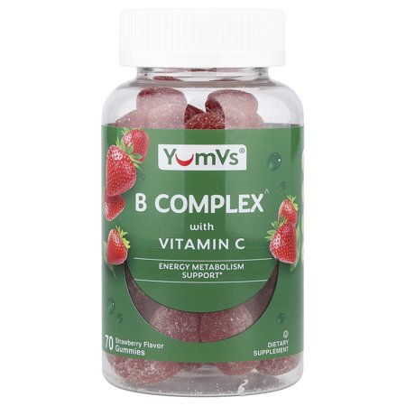 YumVs B Complex With Vitamin C Gummies, Strawberry, 70 Gummies