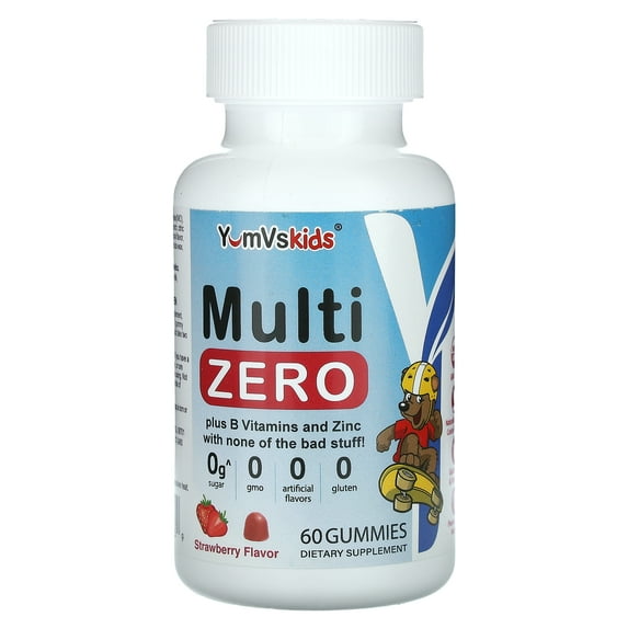 YumVs Kids, Multi Zero Gummies, Strawberry, 60 Gummies