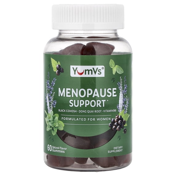 YumVs Menopause Support Gummies, Natural, 60 Gummies