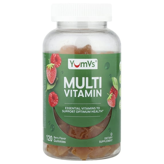 YumVs Multi Vitamin Gummies, Berry, 120 Gummies