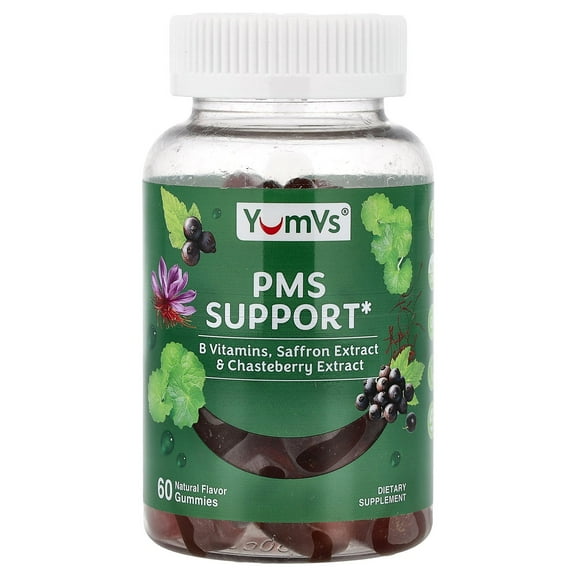 YumVs PMS Suport Gummies, Natural, 60 Gummies
