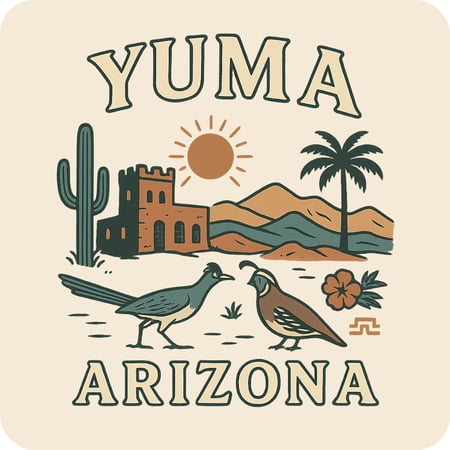 Yuma Arizona Keepsakes Souvenir Vinyl Sticker – Destination Travel Keepsake Collectible (3-Inches Wide)