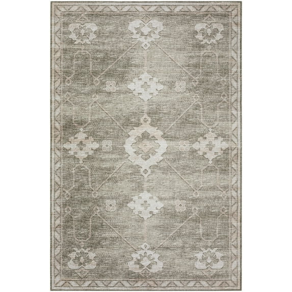 Yuma Indoor/Outdoor Beige Persian 3' x 5' Non-Skid Area Rug