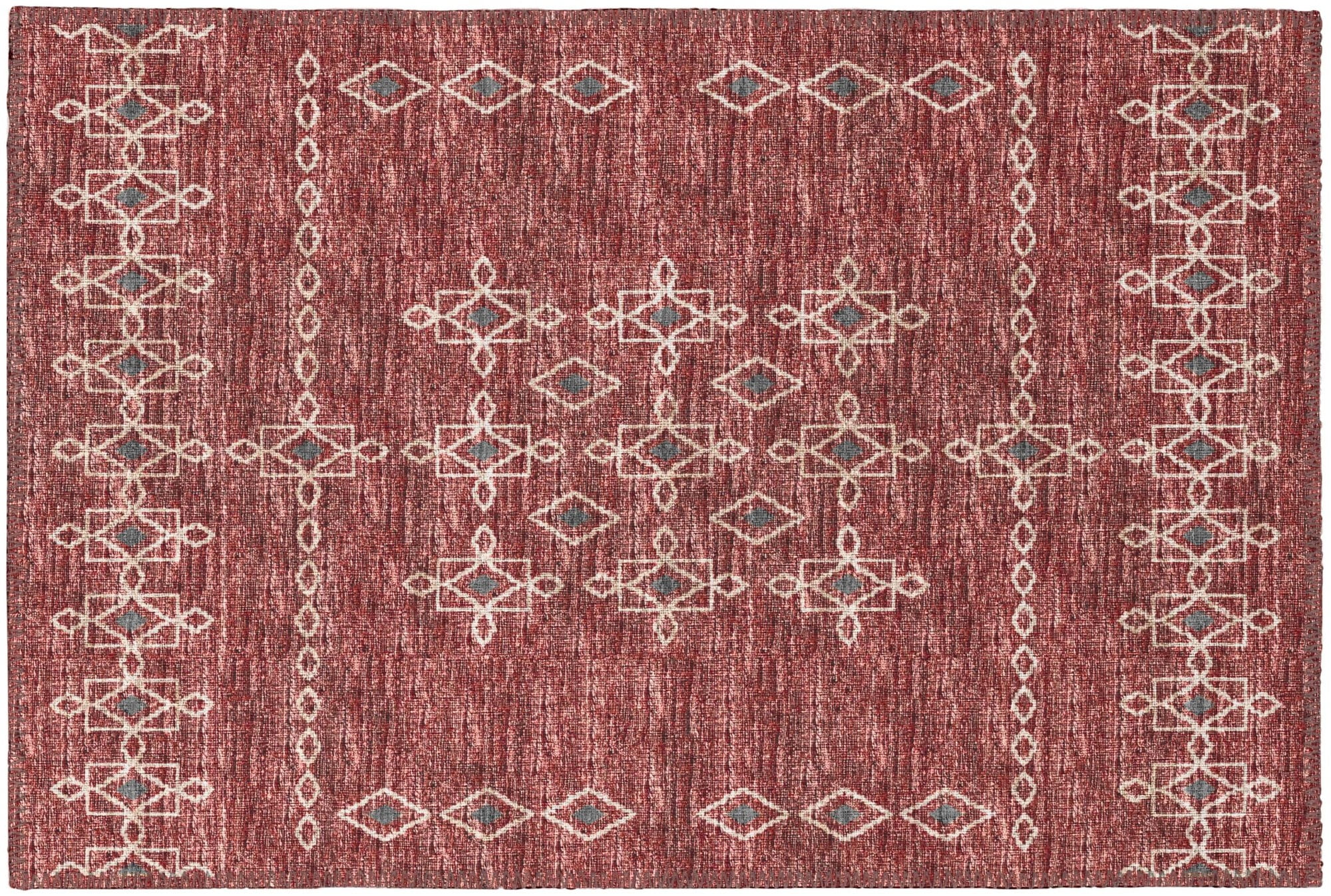 Canyon Red Chenille Non-Skid Washable Accent Rug 1'8" x 2'6"