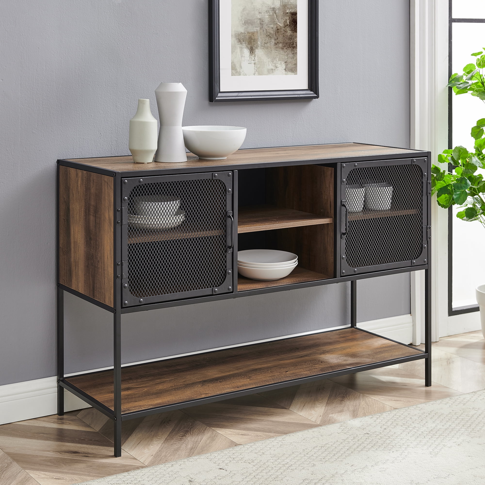 Yuma Reclaimed Barnwood 2 Door Riveted Buffet by River Street Designs