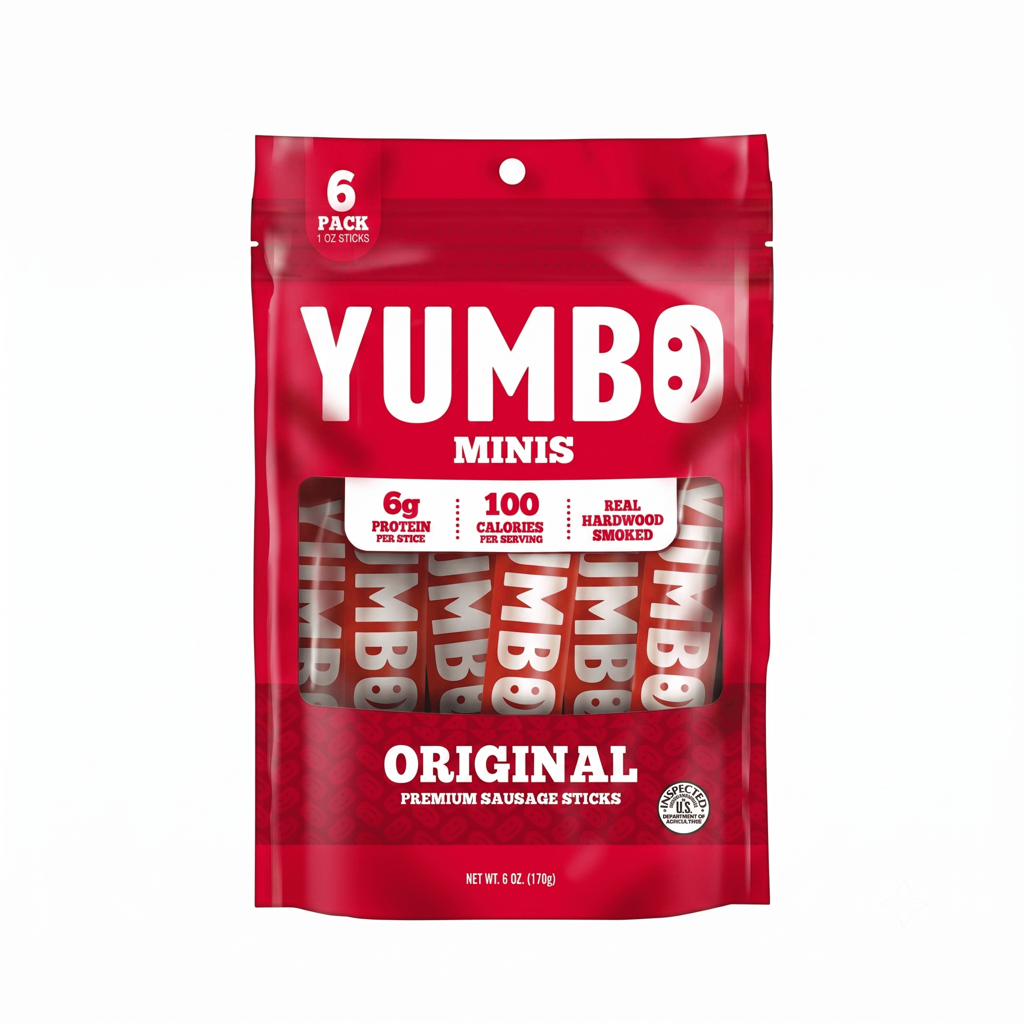 Countig Stick Yumbo by Old Wisconsin Original Flavor 1oz Summer Sausage Deli Sticks 6 ...