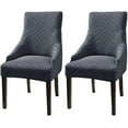 thumbnail image 1 of Yumcute 2 Pack Chair Covers for Dining Room Stretch Rhombic Geometric Wingback Chair Covers Slipcover, 1 of 12