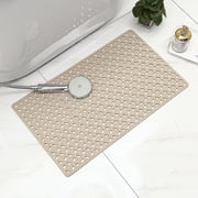Yumcute Bathtub Mat Non Slip Shower Mat, Drainage Mat Toilet Mats Machine Washable Rubber Shower Mat with Drain Holes Suction Cups