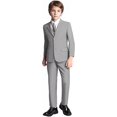thumbnail image 1 of Yumcute Boys Formal Suit Set 5 Pieces Kids Tuxedo Ring Bearer Outfit Light gray, 1 of 6